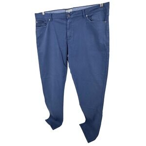 Peter Millar Ultimate Sateen Five Pocket Pants Mens 42x34 Blue Stretch Golf